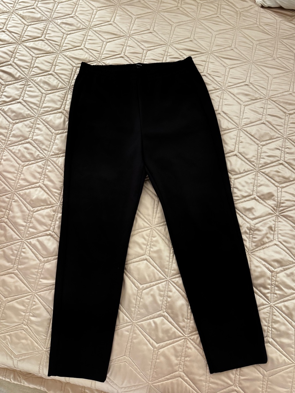 Theory Black Elastic-Waist Trousers